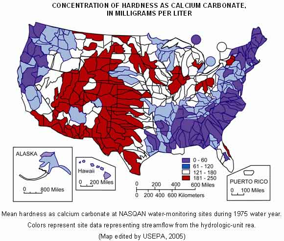 water hardness map